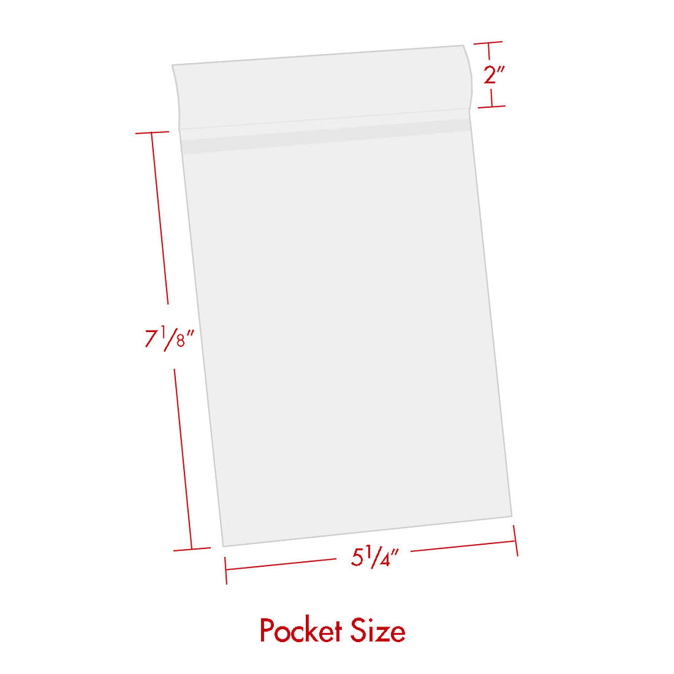 Print File Archival BOPP57 Crystal Clear Art Protector Bags with 2" Adhesive Strip - 5 x 7" (100 Pack)-Crystal Clear Art Protectors-Kudos Cameras