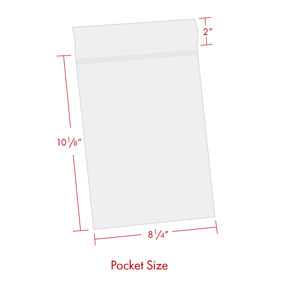 Print File Archival BOPP810 Crystal Clear Art Protector Bags with 2" Adhesive Strip - 8 x 10" (100 Pack)-Crystal Clear Art Protectors-Kudos Cameras