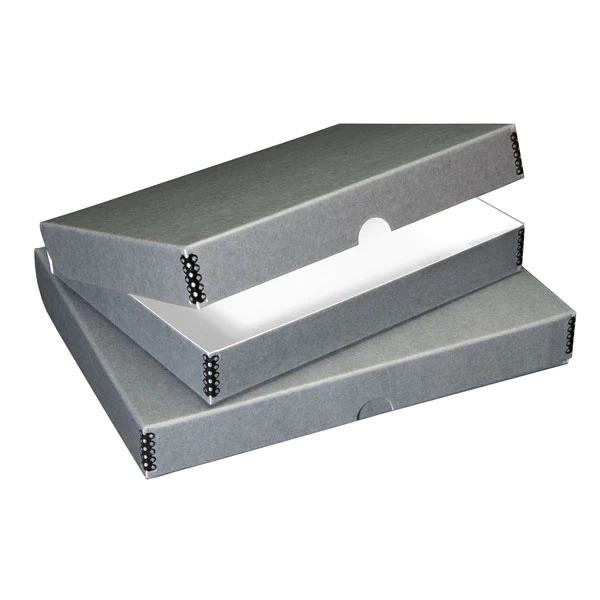 Print File Archival FSBG2230 Clamshell Metal Edge Storage Box - 22 x 30 x 2" (Grey)-Clamshell Metal Edge Boxes-Kudos Cameras