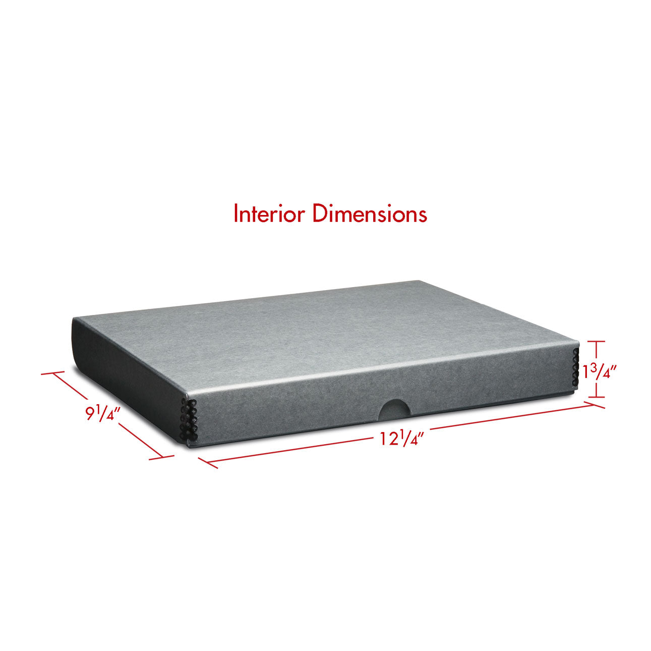 Print File Archival FSBG912 Clamshell Metal Edge Storage Box - 9 x 12 x 1.75" (Grey)-Clamshell Metal Edge Boxes-Kudos Cameras