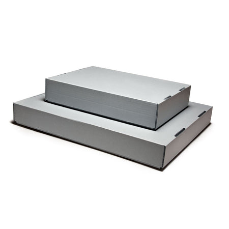 Print File Archival G20163 Acrylic Coated Corrugated Storage Box - 16 x 20 x 3" (Grey)-Acrylic Coated Corrugated Boxes-Kudos Cameras