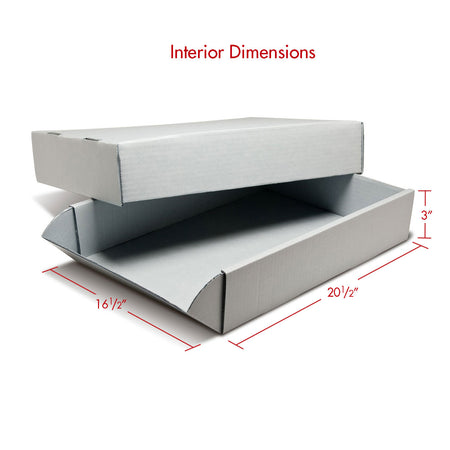Print File Archival G20163 Acrylic Coated Corrugated Storage Box - 16 x 20 x 3" (Grey)-Acrylic Coated Corrugated Boxes-Kudos Cameras