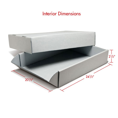 Print File Archival G24202 Acrylic Coated Corrugated Storage Box - 20 x 24 x 2.5" (Grey)-Acrylic Coated Corrugated Boxes-Kudos Cameras