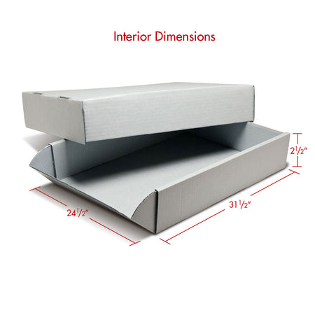 Print File Archival G31242 Acrylic Coated Corrugated Storage Box - 24 x 31 x 2.5" (Grey)-Acrylic Coated Corrugated Boxes-Kudos Cameras