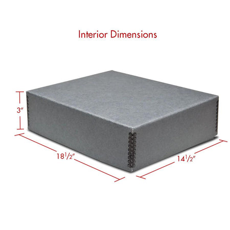 Print File Archival GDF14183 Drop-Front Metal Edge Storage Box - 14 x 18 x 3" (Grey)-Metal Edge Boxes Gray Drop Front-Kudos Cameras