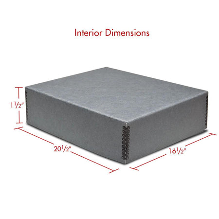 Print File Archival GDF16201 Drop-Front Metal Edge Storage Box - 16 x 20 x 1.5" (Grey)-Metal Edge Boxes Gray Drop Front-Kudos Cameras