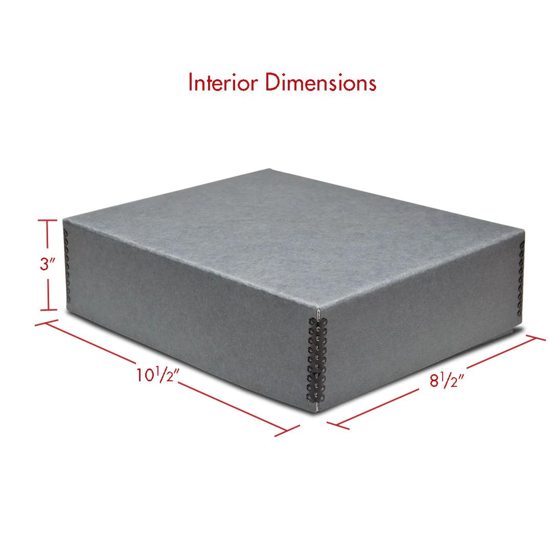 Print File Archival GDF8103 Drop-Front Metal Edge Storage Box - 8 x 10 x 3" (Grey)-Metal Edge Boxes Gray Drop Front-Kudos Cameras