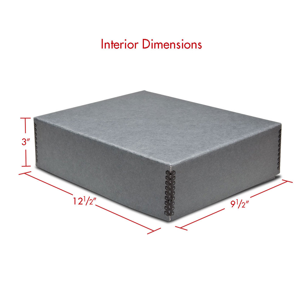 Print File Archival GDF9123 Drop-Front Metal Edge Storage Box - 9 x 12 x 3" (Grey)-Metal Edge Boxes Gray Drop Front-Kudos Cameras