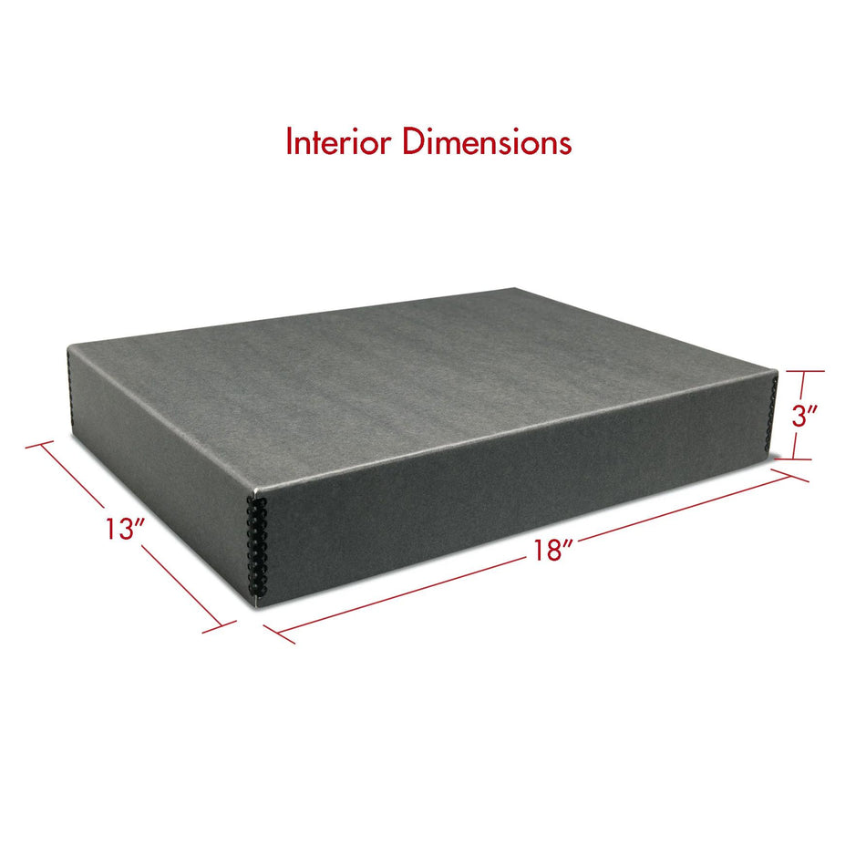 Print File Archival N18133 Newspaper Storage Box &nbsp; - 13 x 18 x 3" (Grey)-Newspaper Storage-Kudos Cameras