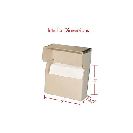 Print File Archival NP-FLIPBOX45 Flip-Top Metal Edge Storage Box for 4x5" Prints (Tan)-Negative Storage Print Envelopes / Boxes-Kudos Cameras