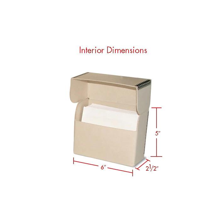 Print File Archival NP-FLIPBOX45 Flip-Top Metal Edge Storage Box for 4x5" Prints (Tan)-Negative Storage Print Envelopes / Boxes-Kudos Cameras