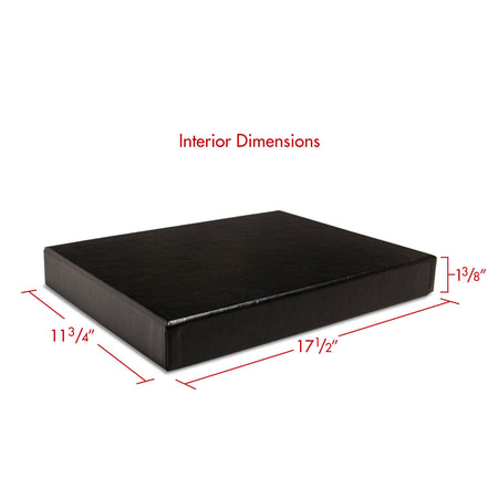 Print File Archival PBB11171 Clamshell Portfolio Box with White Lining - 11 x 17 x 1.3" (Black)-Clamshell Portfolio Boxes 1-3/8" Deep-Kudos Cameras