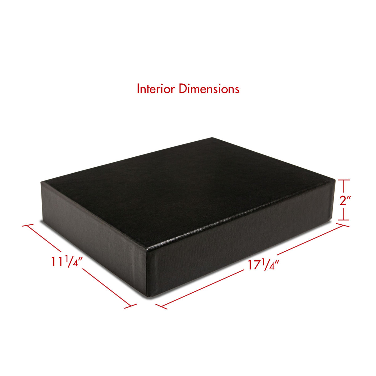Print File Archival PBB11172 Clamshell Portfolio Box with Black Lining - 11 x 17 x 2" (Black)-Clamshell Portfolio Boxes 2" Deep-Kudos Cameras