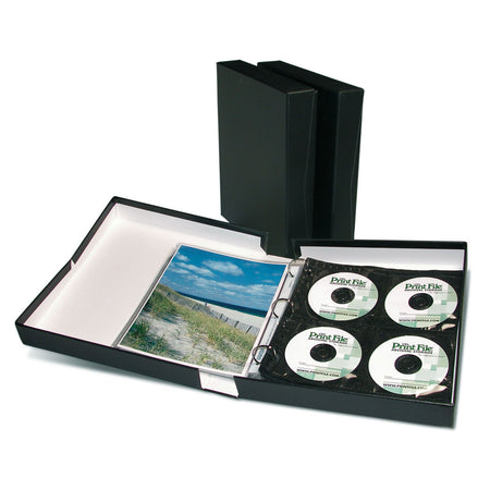 Print File Archival PBB12132 Portfolio Box Binder 1.5" (Black)-Portfolio Box Binders-Kudos Cameras