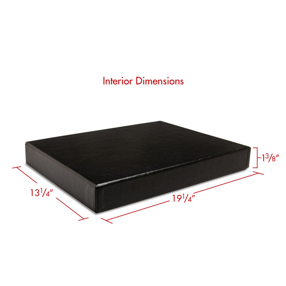 Print File Archival PBB13191 Clamshell Portfolio Box with Black Lining - 13 x 19 x 1.3" (Black)-Clamshell Portfolio Boxes 1-3/8" Deep-Kudos Cameras