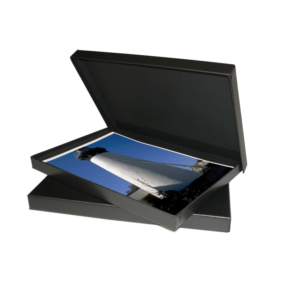 Print File Archival PBB13191 Clamshell Portfolio Box with Black Lining - 13 x 19 x 1.3" (Black)-Clamshell Portfolio Boxes 1-3/8" Deep-Kudos Cameras