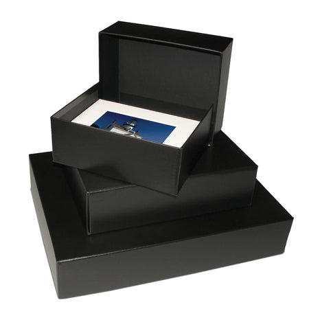 Print File Archival PBB16204 Clamshell Portfolio Box with Black Lining - 16 x 20 x 4" (Black)-Clamshell Portfolio Boxes 4" Deep-Kudos Cameras