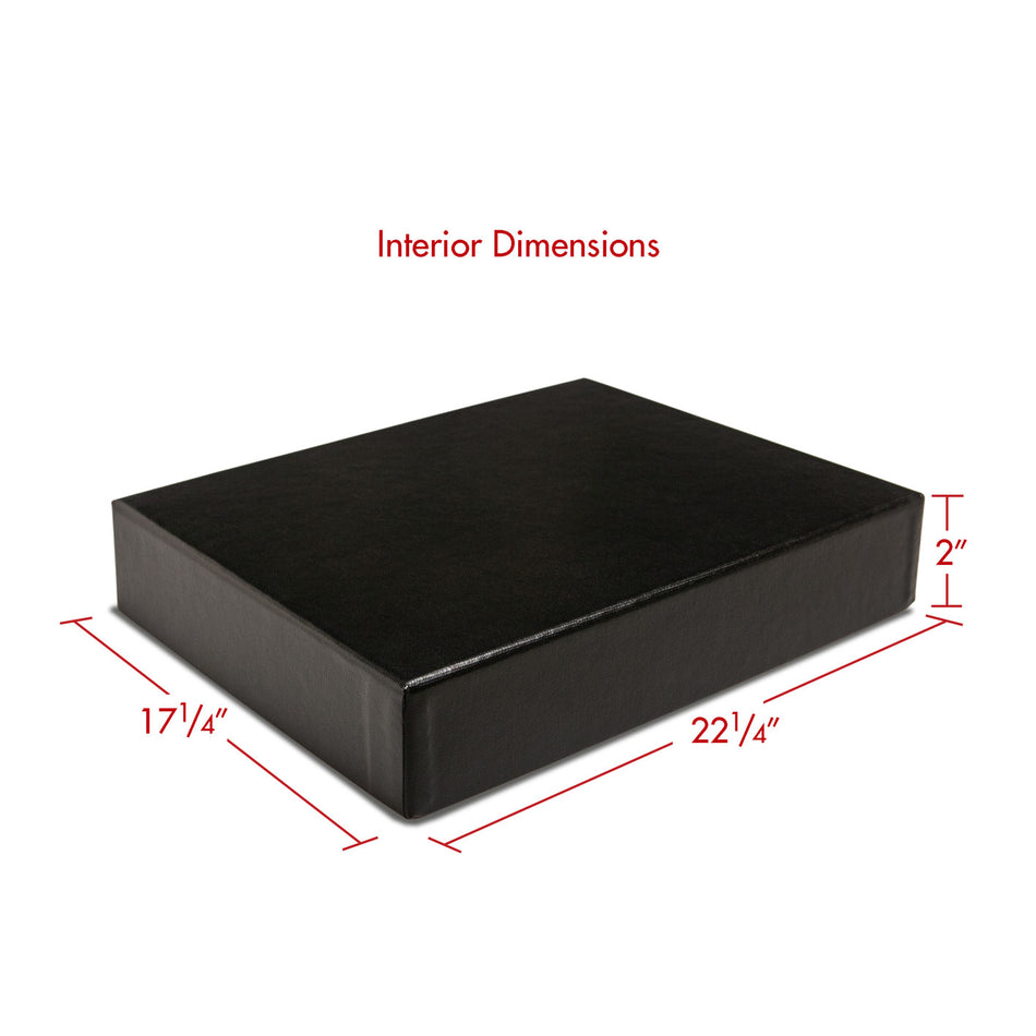 Print File Archival PBB17222 Clamshell Portfolio Box with Black Lining - 17 x 22 x 2" (Black)-Clamshell Portfolio Boxes 2" Deep-Kudos Cameras