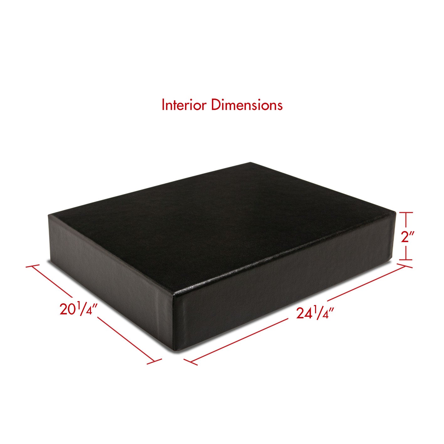 Print File Archival PBB20242 Clamshell Portfolio Box with Black Lining - 20 x 24 x 2" (Black)-Clamshell Portfolio Boxes 2" Deep-Kudos Cameras