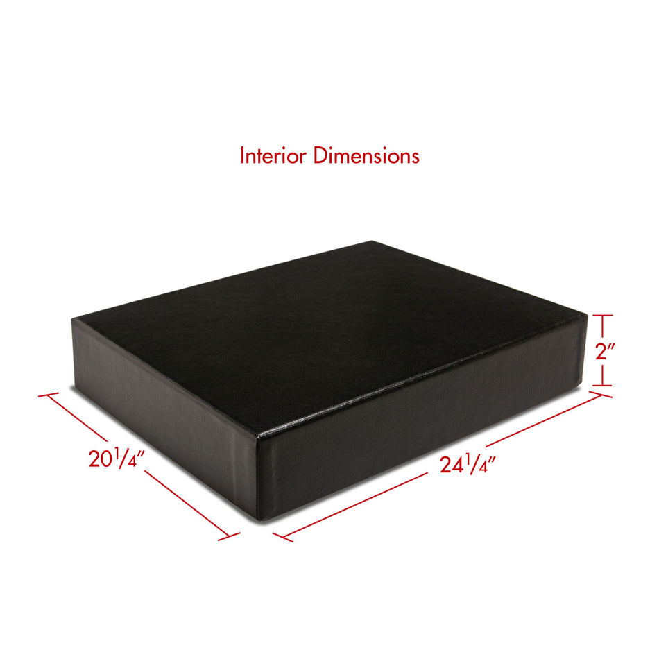 Print File Archival PBB20242 Clamshell Portfolio Box with Black Lining - 20 x 24 x 2" (Black)-Clamshell Portfolio Boxes 2" Deep-Kudos Cameras