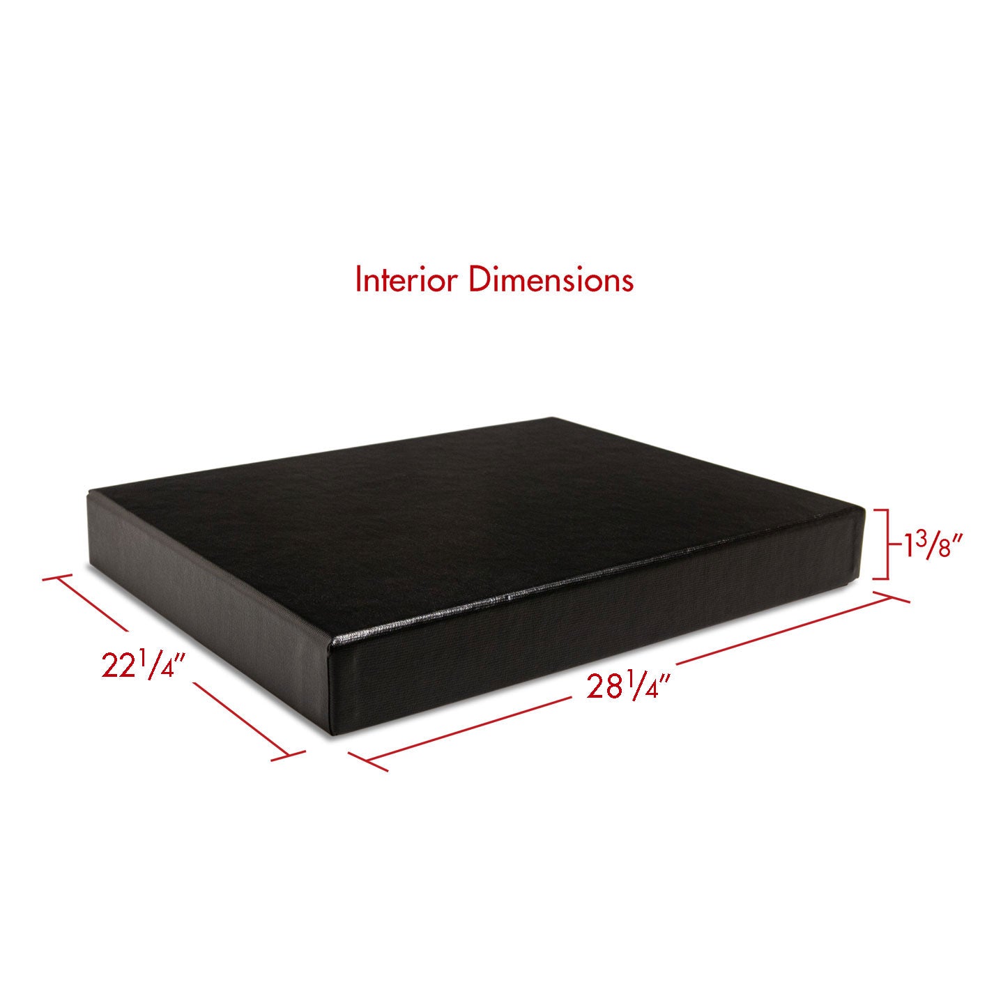 Print File Archival PBB22281 Clamshell Portfolio Box with White Lining - 22 x 28 x 1.3" (Black)-Clamshell Portfolio Boxes 1-3/8" Deep-Kudos Cameras