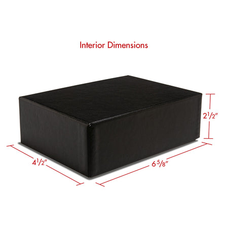 Print File Archival PBB462 Clamshell Portfolio Box with Black Lining - 4 x 6 x 2.5" (Black)-Clamshell Portfolio Boxes 2-1/2" Deep-Kudos Cameras
