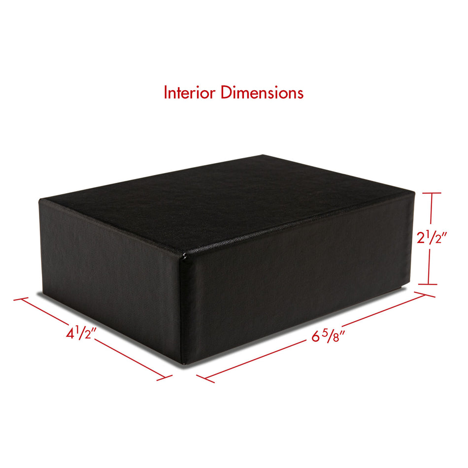 Print File Archival PBB462 Clamshell Portfolio Box with Black Lining - 4 x 6 x 2.5" (Black)-Clamshell Portfolio Boxes 2-1/2" Deep-Kudos Cameras