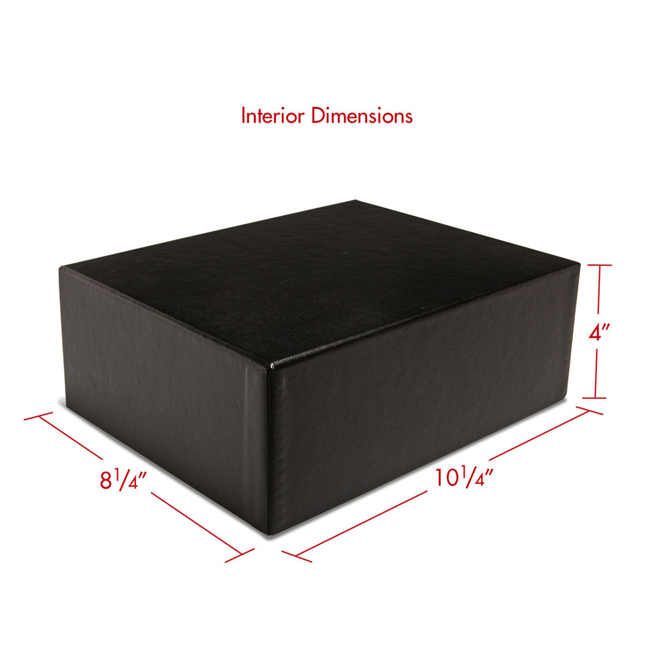 Print File Archival PBB8104 Clamshell Portfolio Box with Black Lining - 8 x 10 x 4" (Black)-Clamshell Portfolio Boxes 4" Deep-Kudos Cameras