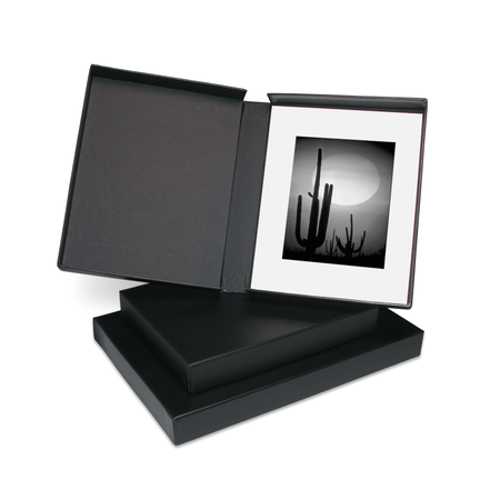Print File Archival PBB11142 Clamshell Portfolio Box with Black Lining - 11 x 14 x 2" (Black)-Clamshell Portfolio Boxes 2" Deep-Kudos Cameras