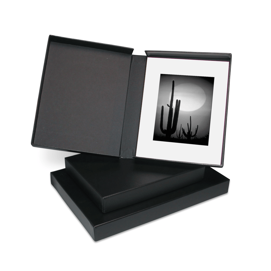 Print File Archival PBB11142 Clamshell Portfolio Box with Black Lining - 11 x 14 x 2" (Black)-Clamshell Portfolio Boxes 2" Deep-Kudos Cameras