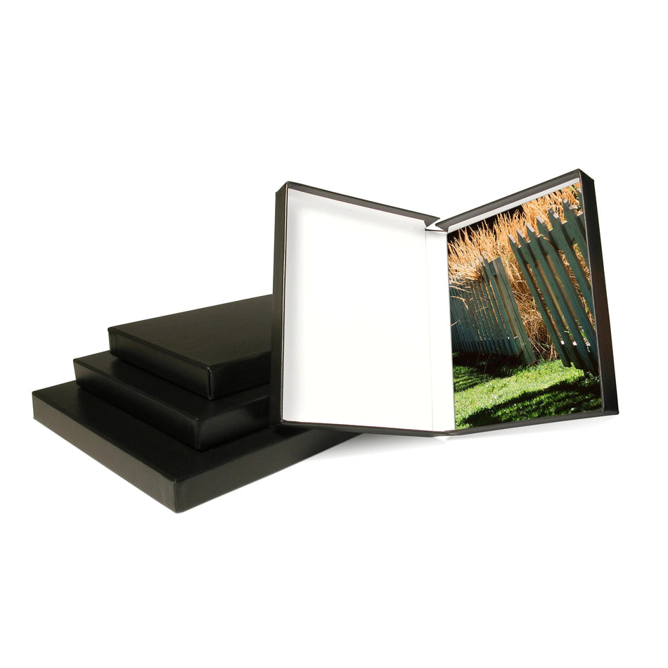 Print File Archival PBW13191 Clamshell Portfolio Box with White Lining - 13 x 19 x 1.3" (Black)-Clamshell Portfolio Boxes 1-3/8" Deep-Kudos Cameras