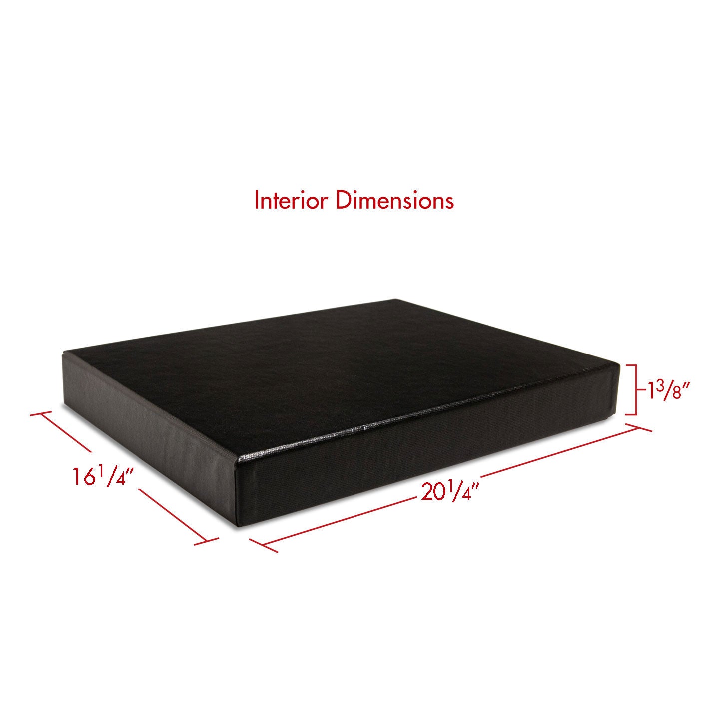 Print File Archival PBW16201 Clamshell Portfolio Box with White Lining - 16 x 20 x 1.3" (Black)-Clamshell Portfolio Boxes 1-3/8" Deep-Kudos Cameras