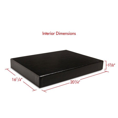 Print File Archival PBW16201 Clamshell Portfolio Box with White Lining - 16 x 20 x 1.3" (Black)-Clamshell Portfolio Boxes 1-3/8" Deep-Kudos Cameras