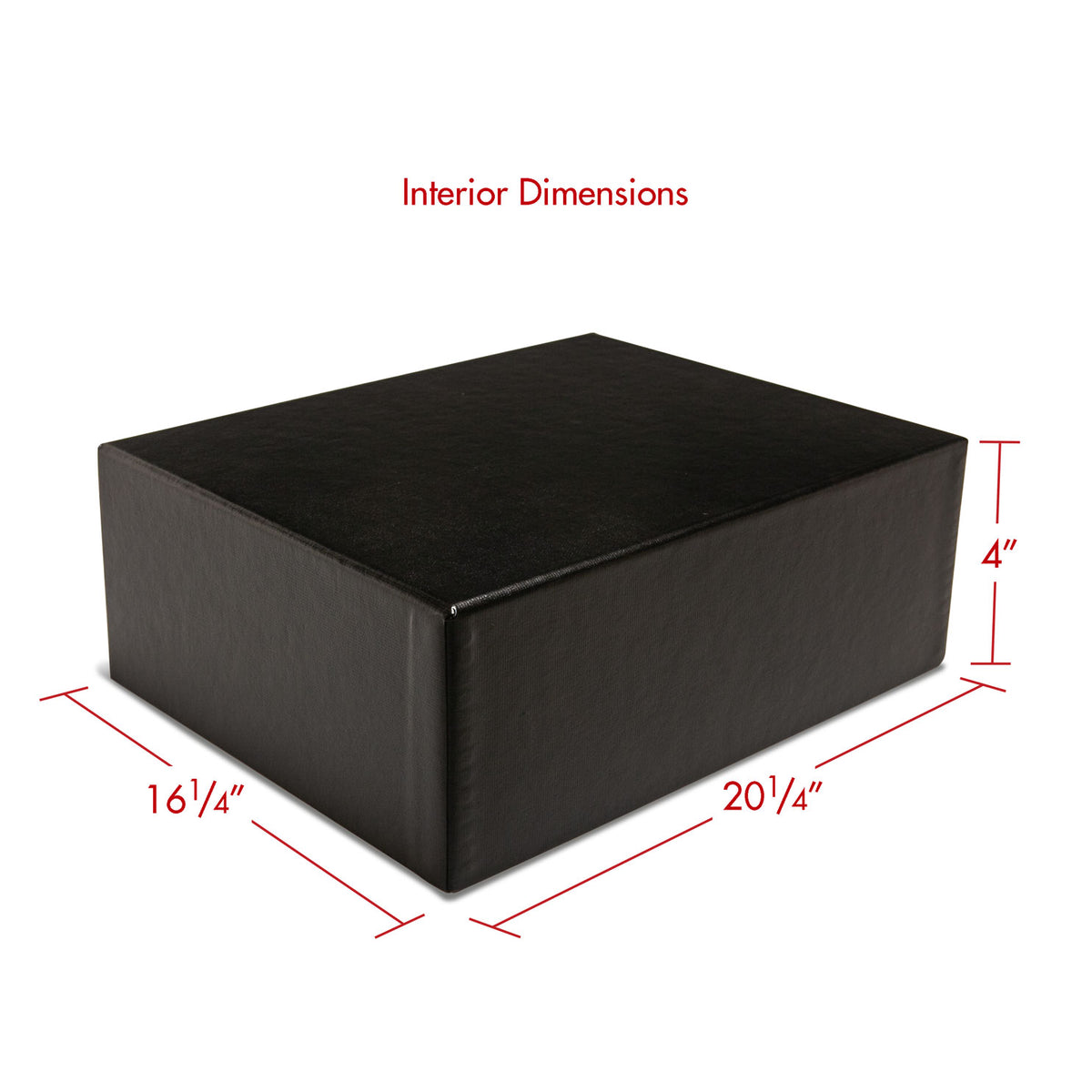 Print File Archival PBW16204 Clamshell Portfolio Box with White Lining - 16 x 20 x 4" (Black)-Clamshell Portfolio Boxes 4" Deep-Kudos Cameras