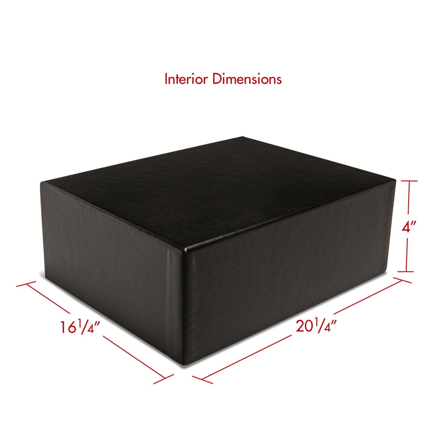Print File Archival PBW16204 Clamshell Portfolio Box with White Lining - 16 x 20 x 4" (Black)-Clamshell Portfolio Boxes 4" Deep-Kudos Cameras