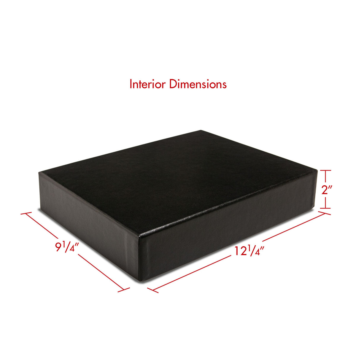 Print File Archival PBW9122 Clamshell Portfolio Box with White Lining - 9 x 12 x 2" (Black)-Clamshell Portfolio Boxes 2" Deep-Kudos Cameras