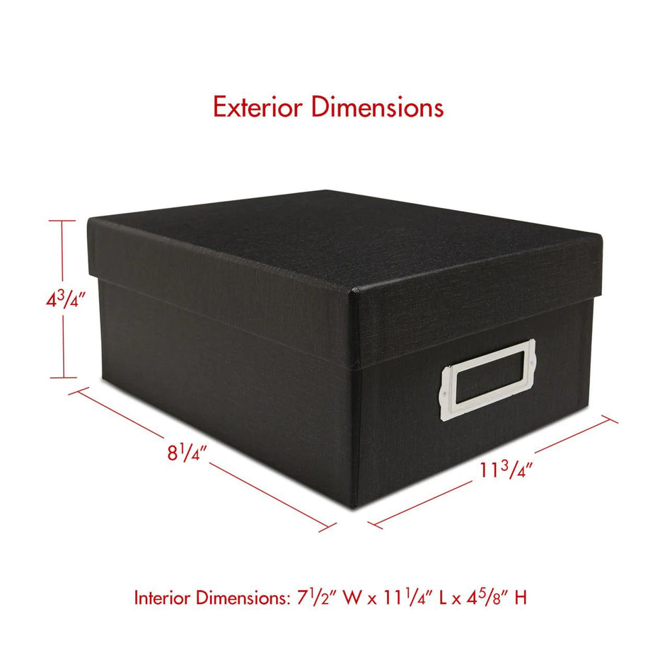 Print File Archival PH46BLK Photo Storage Box (Black)-Photo Storage Boxes & Envelopes-Kudos Cameras