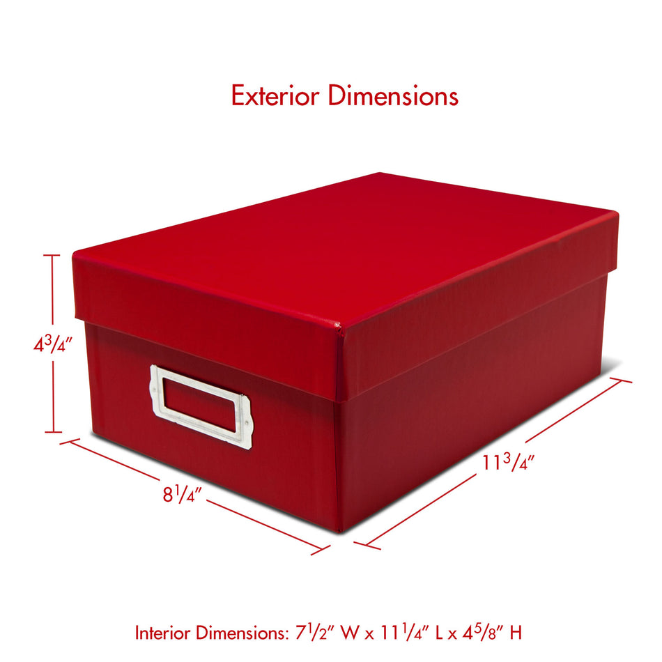 Print File Archival PH46RED Photo Storage Box (Red)-Photo Storage Boxes & Envelopes-Kudos Cameras