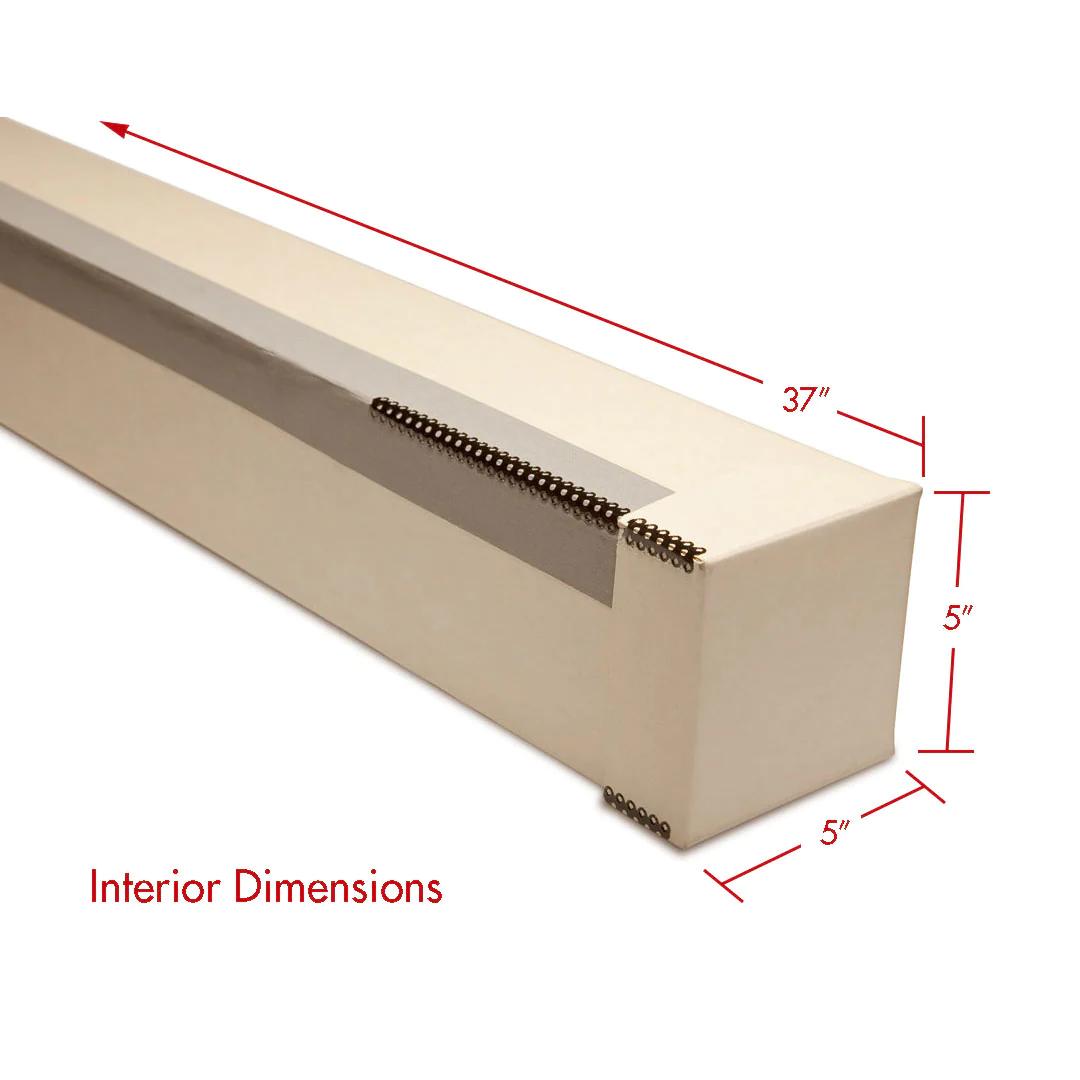 Print File Archival RSB3755 Map or Roll Metal Edge Storage Box - 37 x 5 x 5" (Tan)-Map /Roll Storage Box-Kudos Cameras