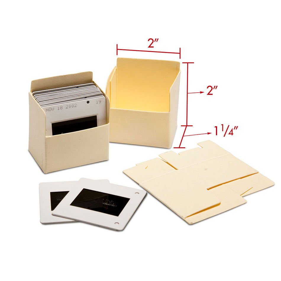 Print File Archival SB24 Slide Mount Storage Bins - 24 Pack (Tan)-Slide Storage-Kudos Cameras
