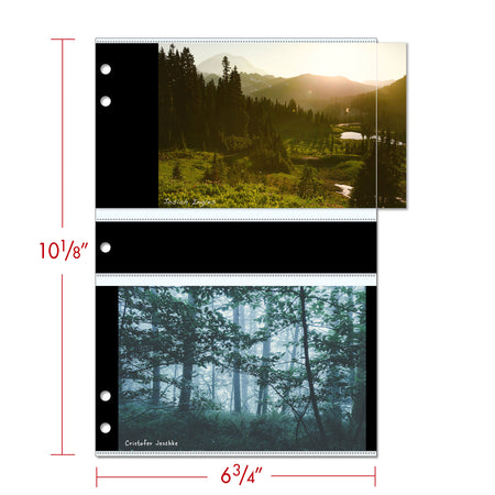 Print File Archival Sonic4-46MB Photo Pages with Black Paper Insert for 4 Prints - 4 x 6" (25 Pack)-Archival Albums & Clear Album Pages-Kudos Cameras