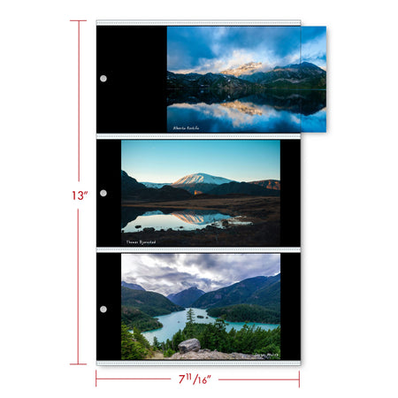 Print File Archival Sonic6-46GB Photo Pages with Black Paper Insert for 6 Prints - 4 x 6" (25 Pack)-Archival Albums & Clear Album Pages-Kudos Cameras