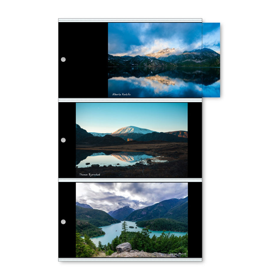 Print File Archival Sonic6-46GB Photo Pages with Black Paper Insert for 6 Prints - 4 x 6" (25 Pack)-Archival Albums & Clear Album Pages-Kudos Cameras