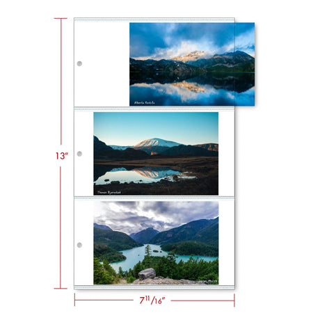 Print File Archival Sonic6-46GW Photo Pages with White Paper Insert for 6 Prints - 4 x 6" (25 Pack)-Archival Albums & Clear Album Pages-Kudos Cameras