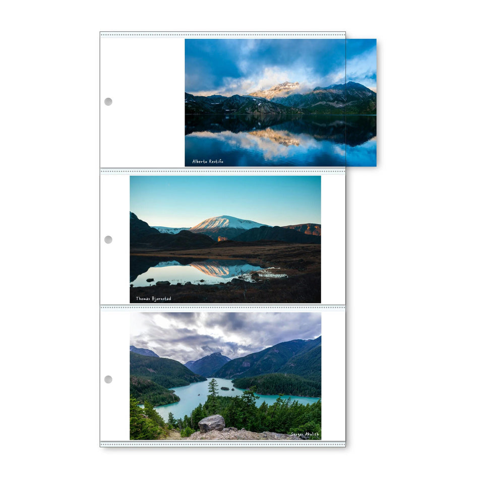 Print File Archival Sonic6-46GW Photo Pages with White Paper Insert for 6 Prints - 4 x 6" (25 Pack)-Archival Albums & Clear Album Pages-Kudos Cameras