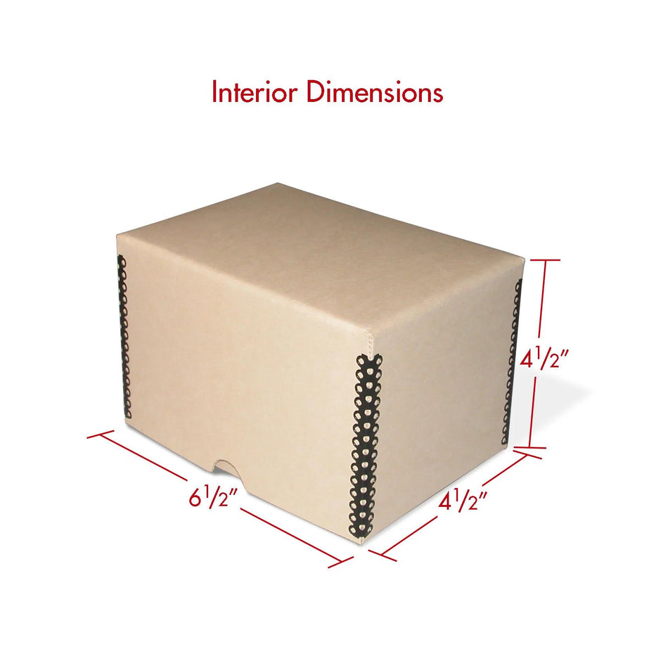 Print File Archival TDF464 Drop-Front Metal Edge Storage Box - 4 x 6 x 4.5" (Tan)-Metal Edge Boxes Tan Drop Front-Kudos Cameras