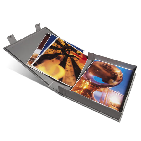 Print File Archival VUE-227 Safe-T-Binder (Box Binder) without Rings (Grey)-Safe-T-Binder-Kudos Cameras