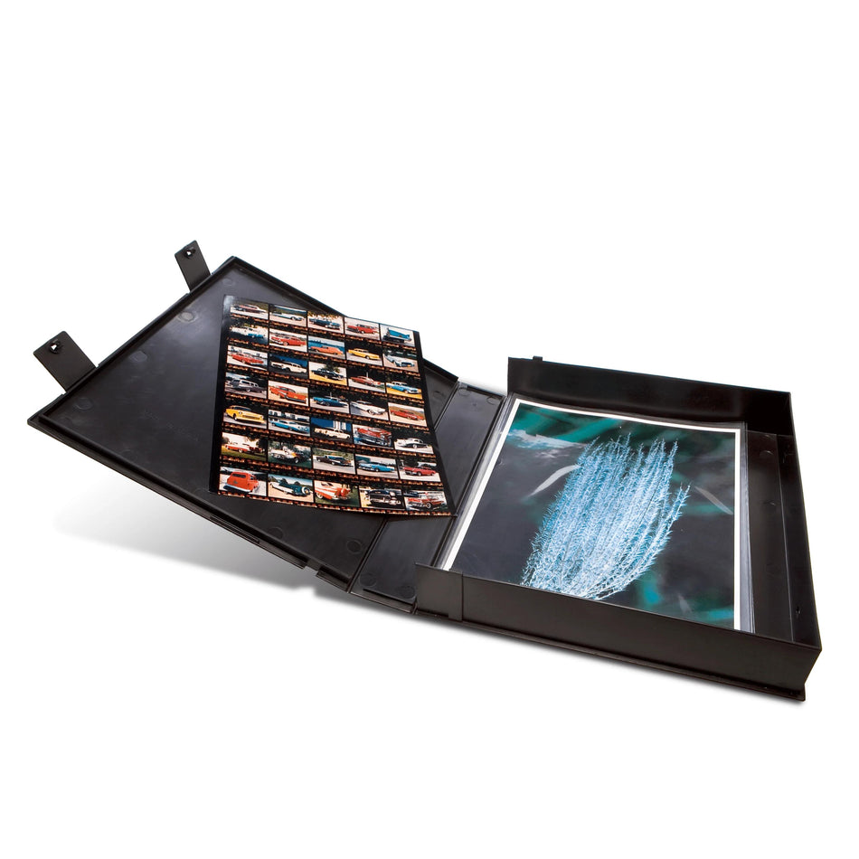 Print File Black Polypropylene Box without rings -10-1/4x11-3/4x2-Safe-T-Binder-Print File