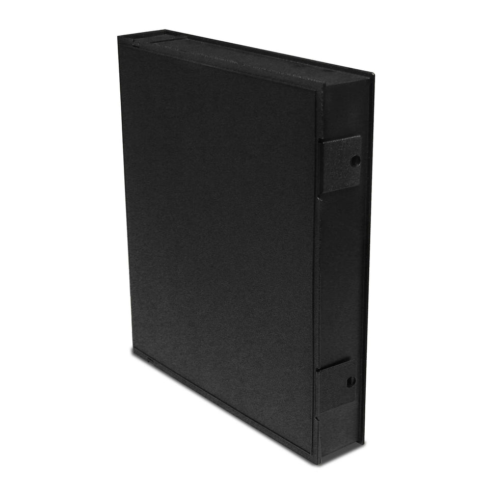 Print File Black Polypropylene Box without rings -10-1/4x11-3/4x2-Safe-T-Binder-Print File