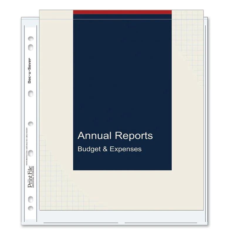 Print File Doc-U-Saver pack of 25 for 2 - 8 1/2" x 11" prints or documents-Printed Album Pages-Print File